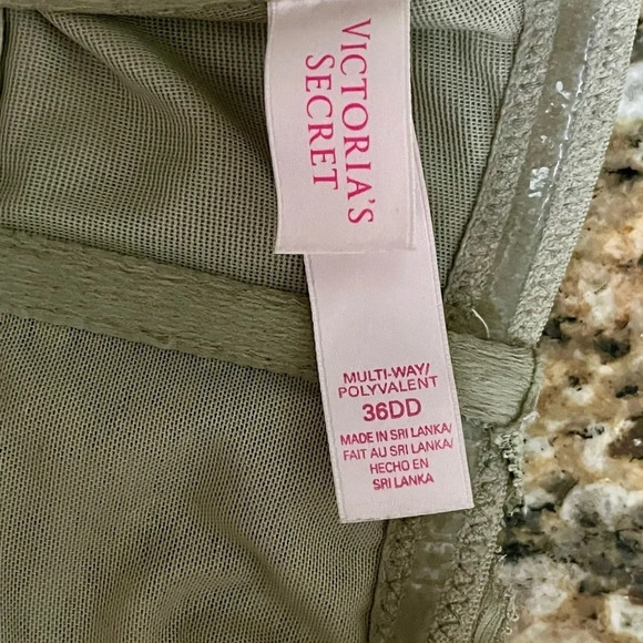 victoria secret Women’s Green Multiway Underwire Bra 36DD Front Closure - Picture 7 of 8
